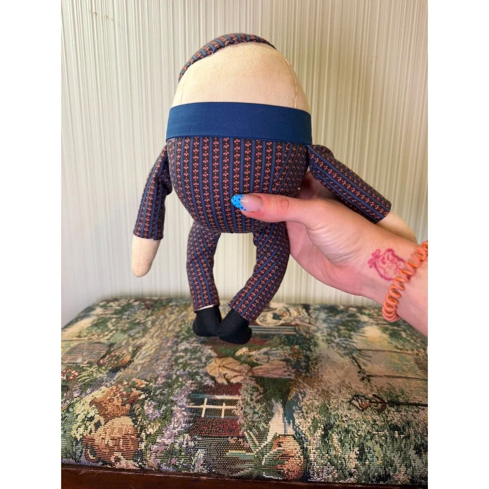 Vintage Handmade Humpty Dumpty Cloth Doll Shelf Sitter Nursery Decor
